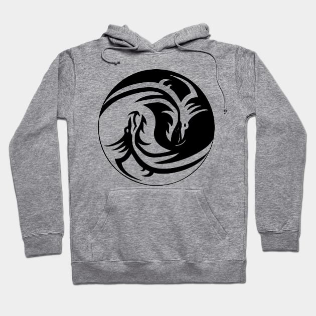 Dragon Yin and Yang Hoodie by The Lucid Frog